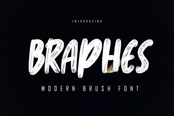 Braphes: A Versatile Textured Brush Display Font