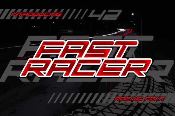 Fast Racer: The Ultimate Display Font for Automotive and Racing-Themed Designs