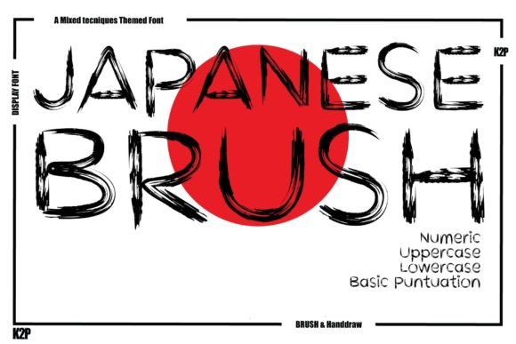 Japanese Brush: A Bold Font for Creative Expression