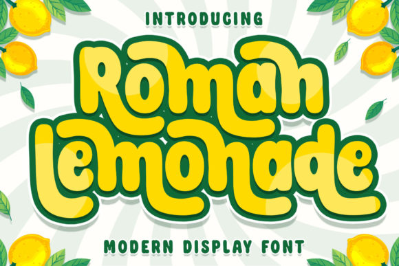 Roman Lemonade: A Playful Font for Bold and Creative Designs