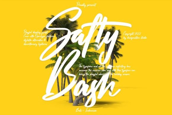 Salty Bash: A Playful and Tropical Display Font for Your Creative Projects
