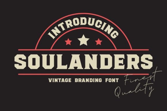 Soulanders: A Vintage Serif Display Typeface for Timeless Branding