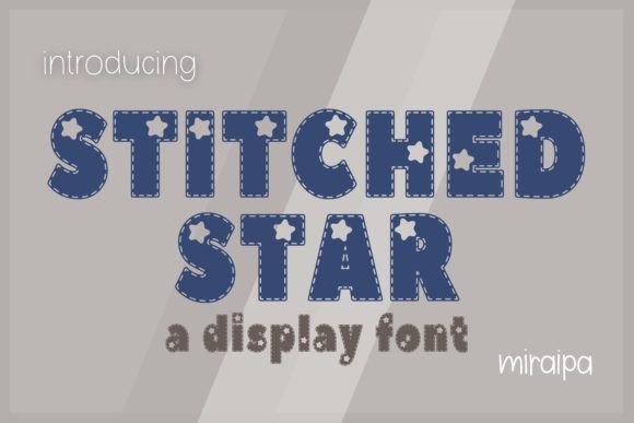 Stitched Star: A Playful Font for Creative Projects