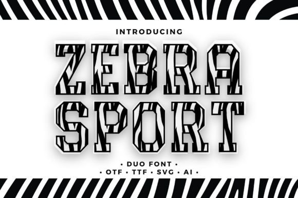 Zebra Sport: A Unique Display Font with Animal Texture Flair